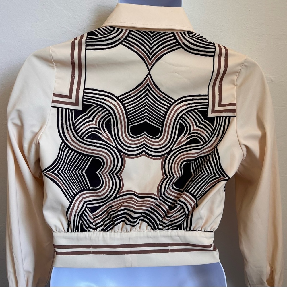 Ciebon Elegant Cream and Black Women's Top Size XS - Picture 3 of 7